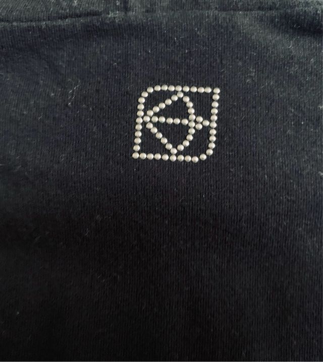 Jersey Cottonade Negro Cuello Alto