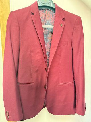 Chaqueta de traje roja