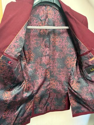 Chaqueta de traje roja