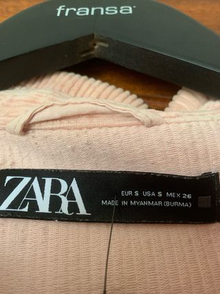 Camisa pana Zara rosa