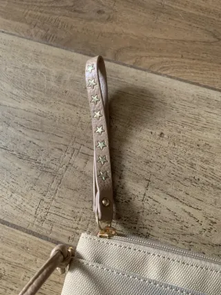 Naj Oleari borsetta tracolla beige e oro