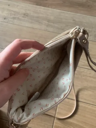 Naj Oleari borsetta tracolla beige e oro