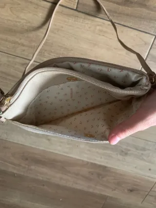 Naj Oleari borsetta tracolla beige e oro