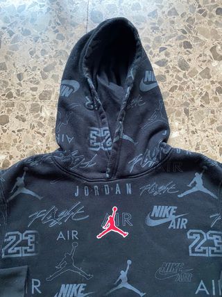 Sudadera Jordan Air Nike Negra Gris