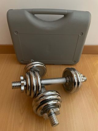 Set di 2 manubri regolabili da 7,5 kg ciascuno