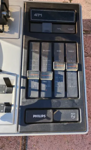 Giradischi non funziona, Philips argento e nero