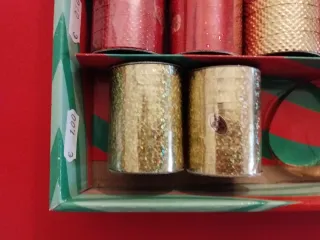 Set nastri decorativi oro, viola, rosso, argento