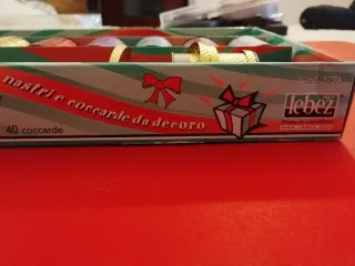 Set nastri decorativi oro, viola, rosso, argento