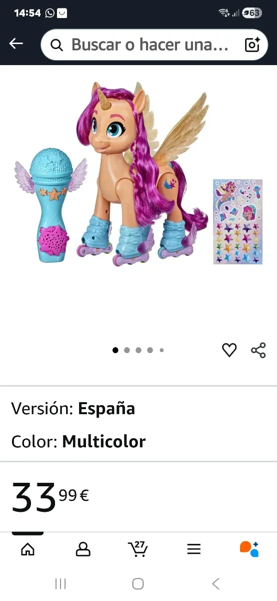 Pony con micrófono musical