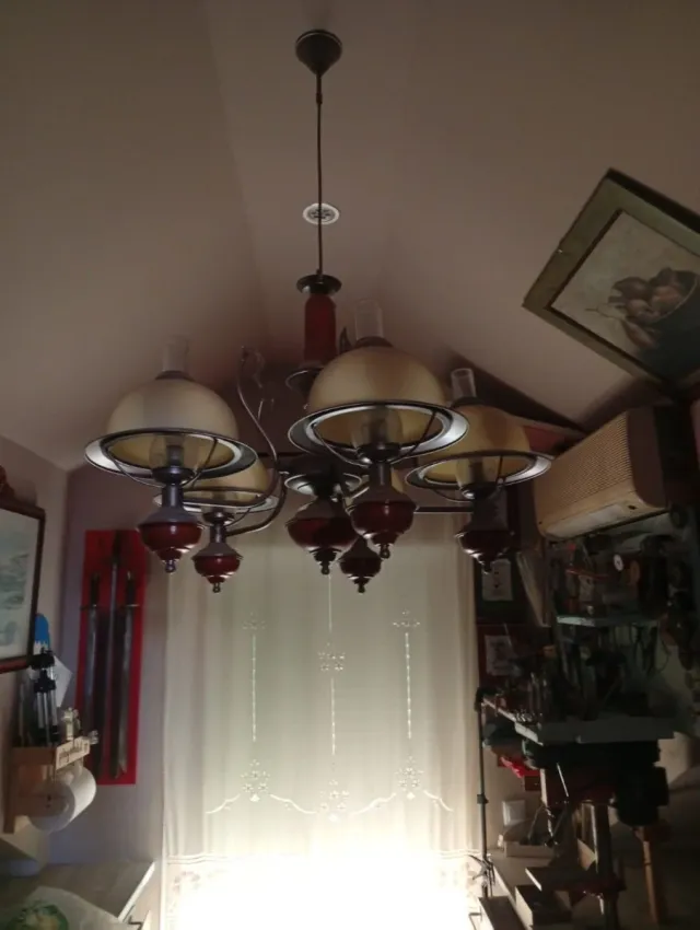 Lámpara de techo 5 brazos