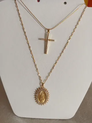 Collar Cruz Bisutería Acero Inoxidable