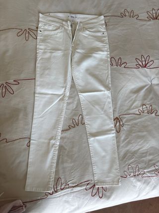 Pantalón Mango Blanco T40 Nuevo