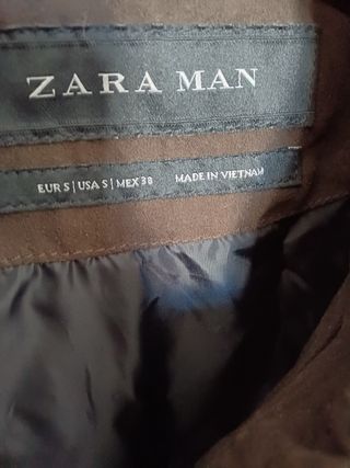 Cazadora Zara ante hombre Talla S