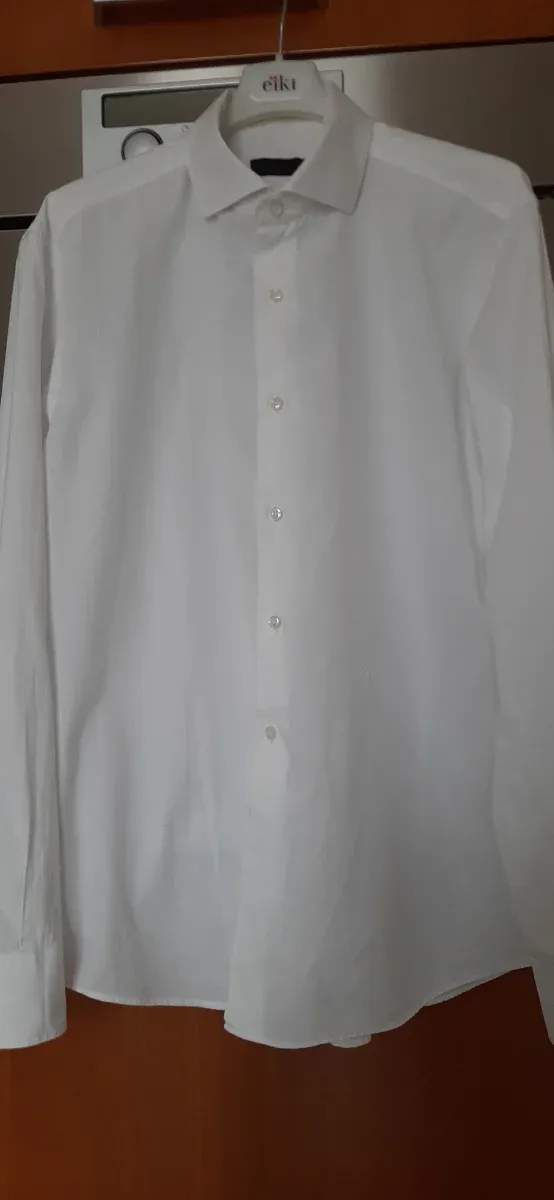 Camicia bianca uomo cotone taglia 41/16