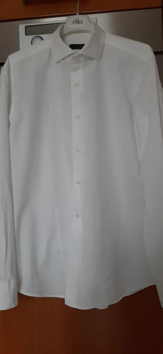 Camicia bianca uomo cotone taglia 41/16