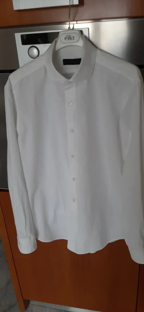 Camicia bianca uomo cotone taglia 41/16