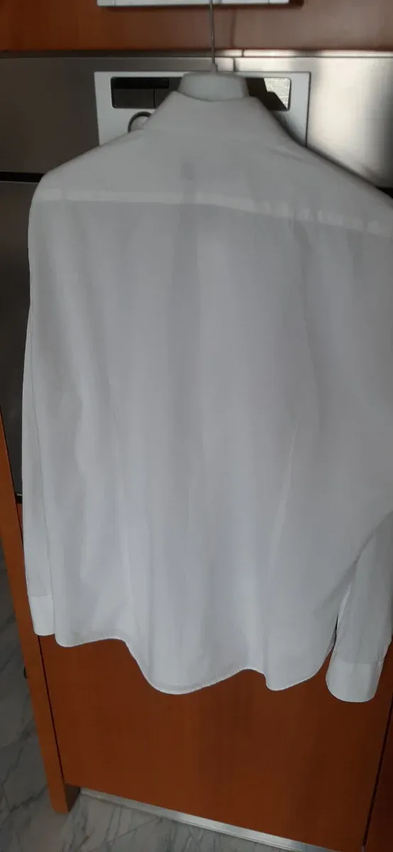 Camicia bianca uomo cotone taglia 41/16