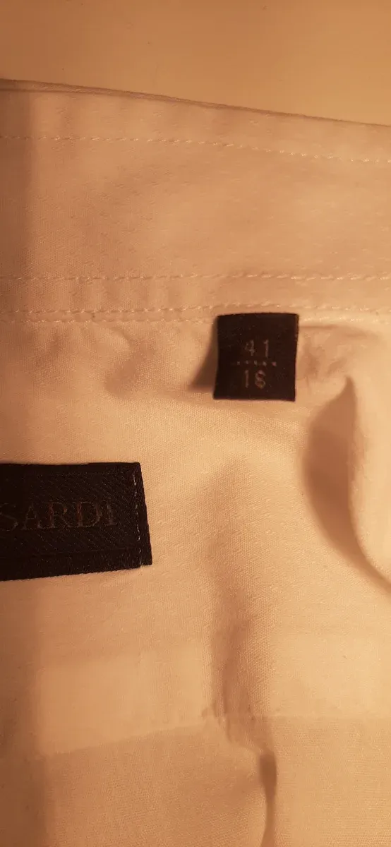 Camicia bianca uomo cotone taglia 41/16