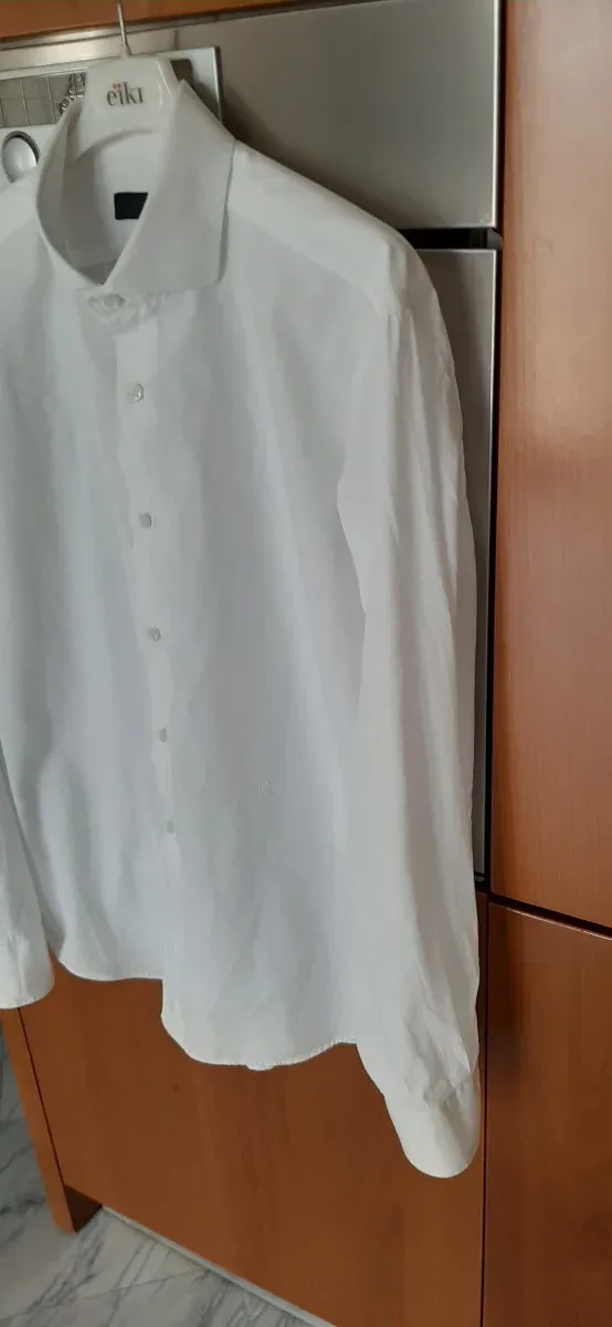 Camicia bianca uomo cotone taglia 41/16