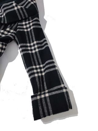 Zara/ Chaquetón Cuadros Escoceses gris negro M