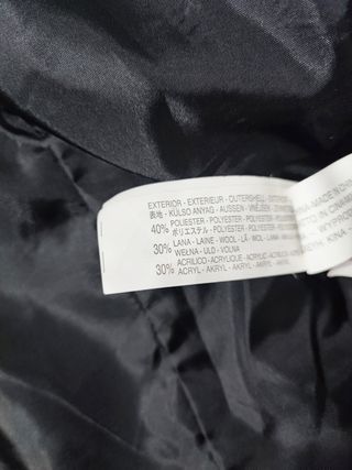 Zara/ Chaquetón Cuadros Escoceses gris negro M