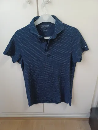 Polo Tommy Hilfiger Azul Estampado