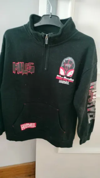 Sudadera Spiderman Miles Morales niño. Talla 8-9