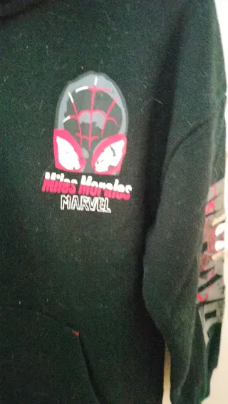 Sudadera Spiderman Miles Morales niño. Talla 8-9