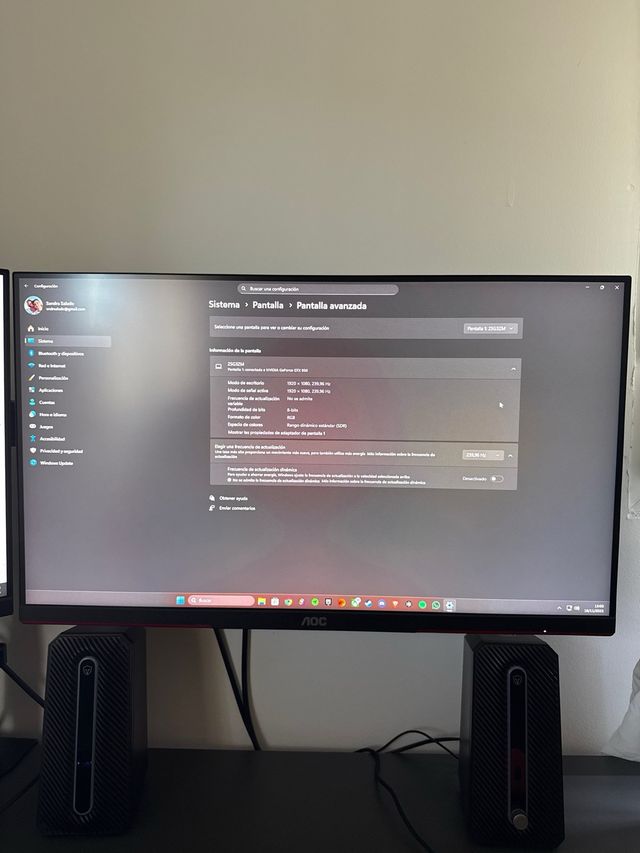 Monitor AOC 24” 240Hz 1080P