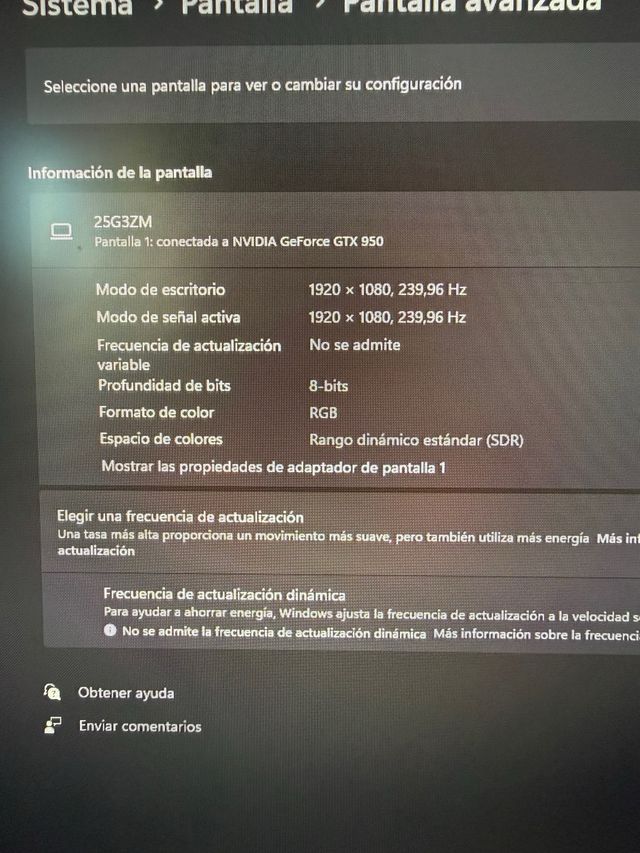 Monitor AOC 24” 240Hz 1080P