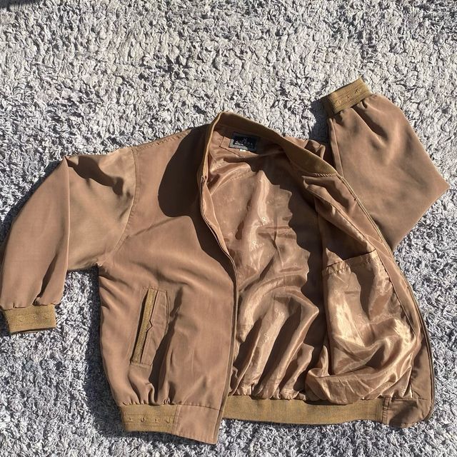 Chaqueta Bomber Vintage AIERDA Marrón