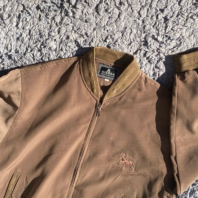 Chaqueta Bomber Vintage AIERDA Marrón