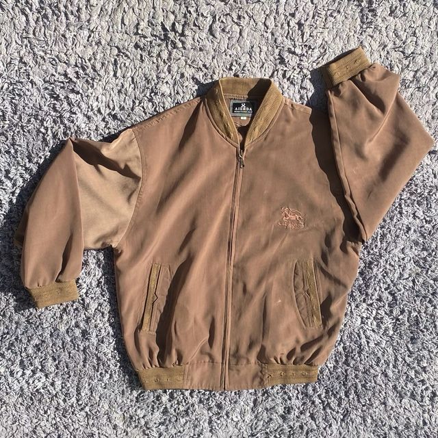 Chaqueta Bomber Vintage AIERDA Marrón