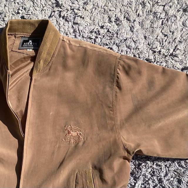 Chaqueta Bomber Vintage AIERDA Marrón