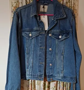 Cazadora vaquera con flecos cristal