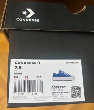 Zapatillas Converse plataforma azul