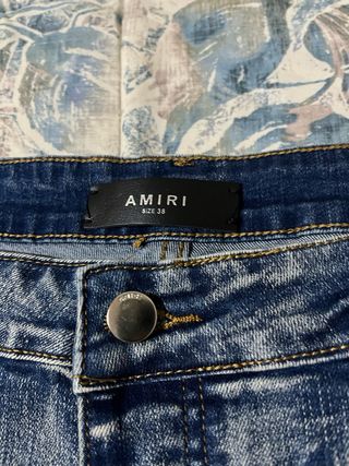 Pantalones Amiri Azules Rotos
