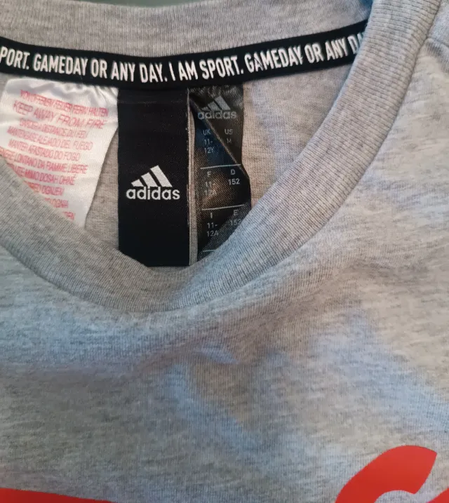 2 Camisetas Adidas Talla 11-12