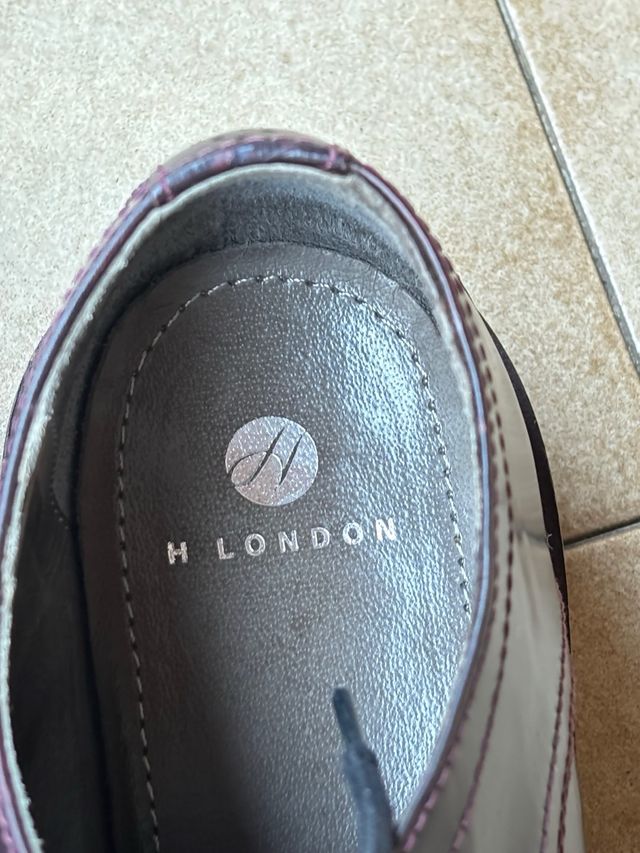 Zapatos H London de piel Marrón/Morado