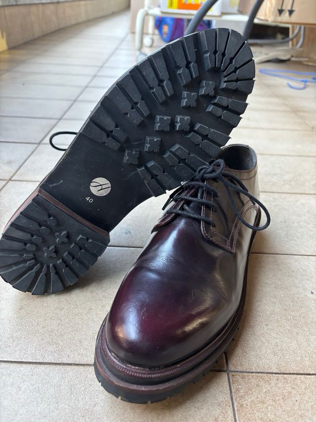 Zapatos H London de piel Marrón/Morado