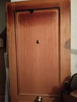 Puerta blindada madera