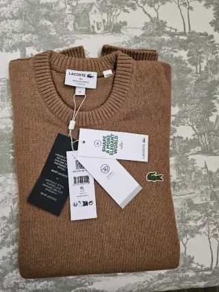 Jersey Lacoste Marrón Cachemira XL