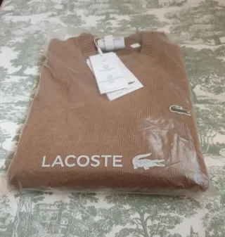 Jersey Lacoste Marrón Cachemira XL