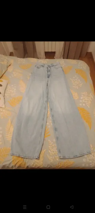 Pantalón vaquero Zara Palazzo Tiro Alto