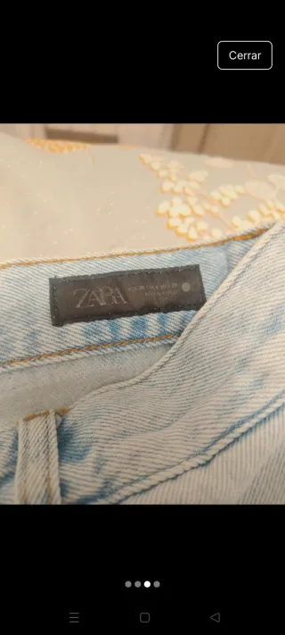 Pantalón vaquero Zara Palazzo Tiro Alto