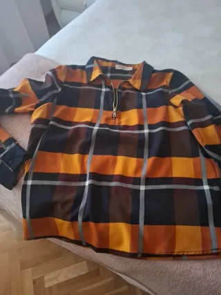 Camisa de cuadros con cremallera