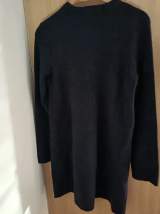 Vestido Zara Negro Talla M Botones Dorados