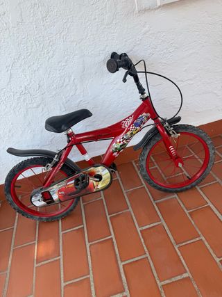 Bicicleta Infantil Cars Roja