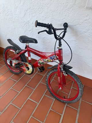 Bicicleta Infantil Cars Roja