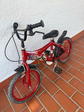 Bicicleta Infantil Cars Roja